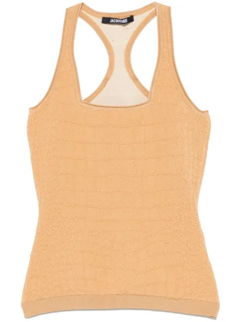 Jacquemus Le Debardeur Scala tank top Brown 251KN5872429