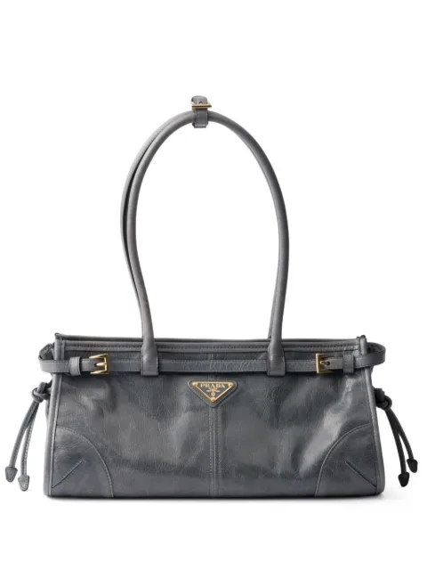 Prada Bonnie medium leather handbag Blue 1BA426VMOO2CYR