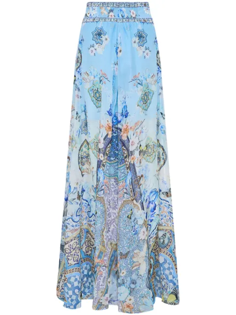 Camilla wide-leg sheer trousers Blue 32259