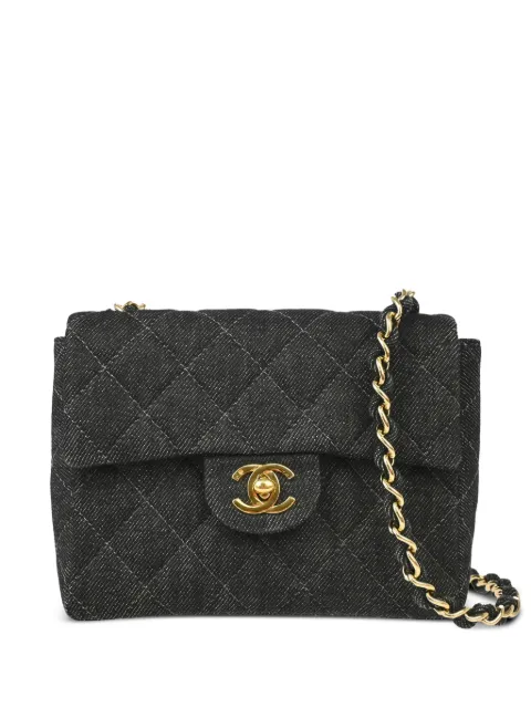 CHANEL Pre-Owned 1998 mini Classic Square Flap shoulder bag Black 5663614