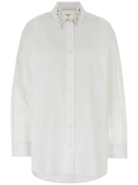 Givenchy sequin-collar oversize shirt White BW61D2G1ZU
