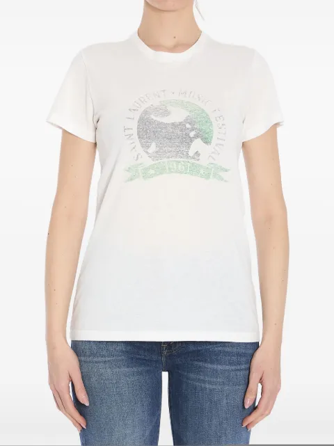 Saint Laurent 1961 Saint Laurent Music Festival t-shirt White 817047Y37YJ