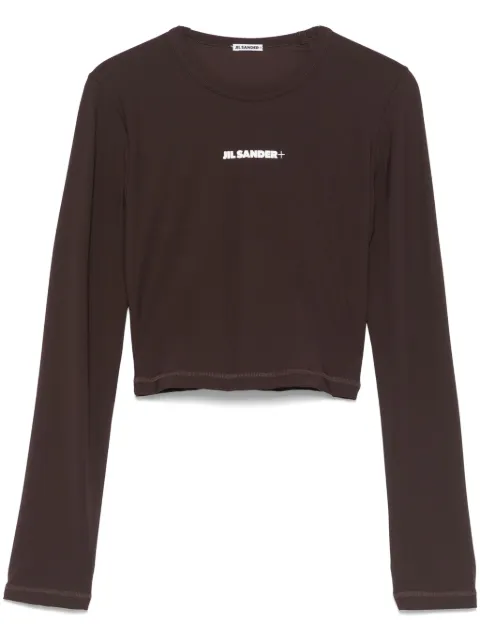 Jil Sander logo-print T-shirt Brown J40SD0115J20011