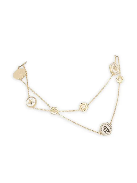 Philipp Plein mini logo buttons necklace Gold PJ2EA11NU