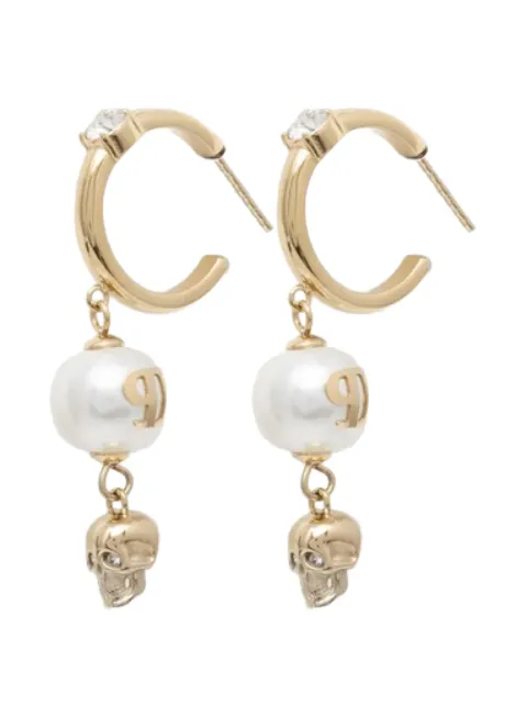 Philipp Plein skull-charm hoop earrings Gold PJ8EA02EU