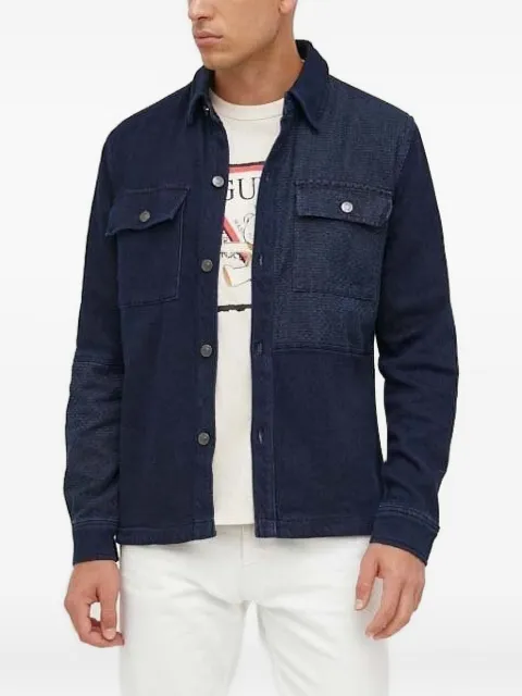 GUESS USA textured-panel denim shirt jacket Blue M3BH39D53C0