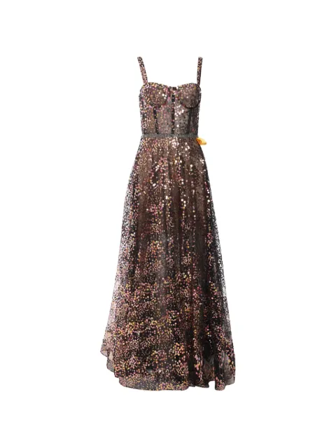 Bronx and Banco Midnight Noir sequined gown Black BB100028