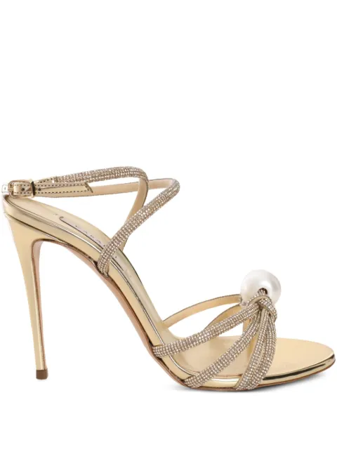 Casadei 100mm Julia Labuan sandals Gold 1L325J1001LABUA
