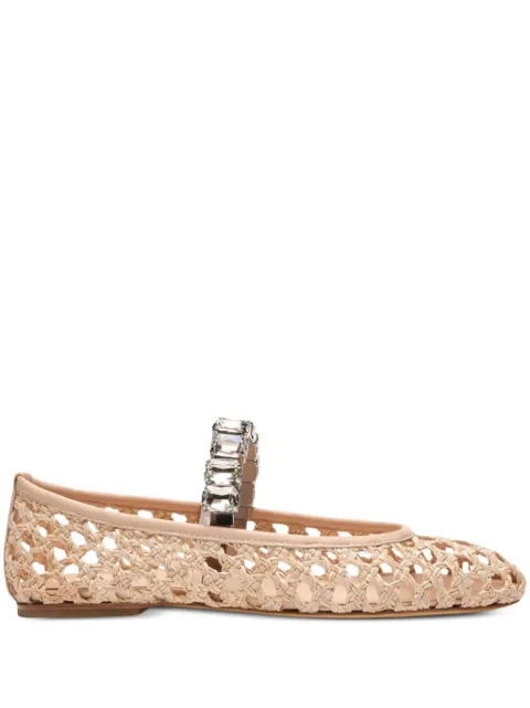 Casadei Versilia crystal-embellished ballet flats Pink 1A290J0101C2801