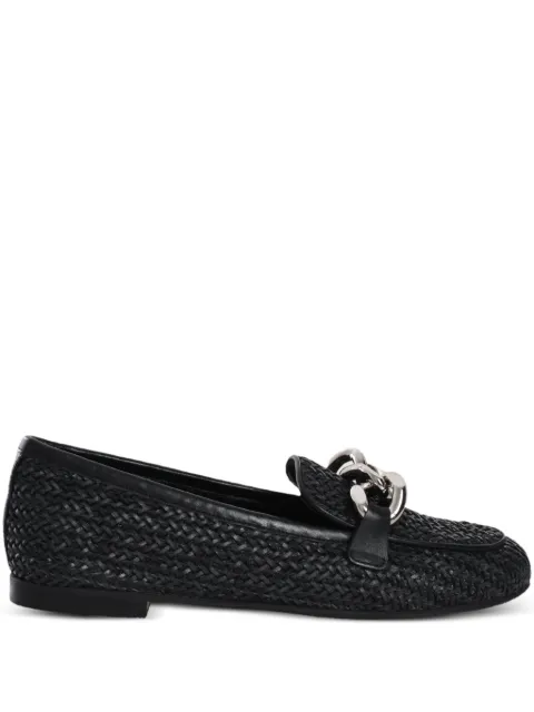 Casadei chain-link detail loafers Black 1D281J0101C1293