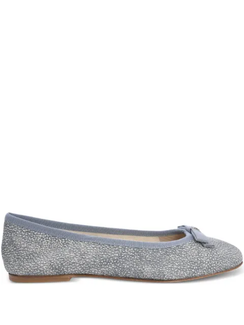 Casadei bow-embellished calf leather flats Grey 1A285J0101C2681