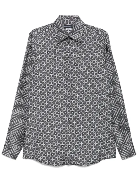 Dolce & Gabbana tie-print silk shirt Black G5MM4TIS1XS