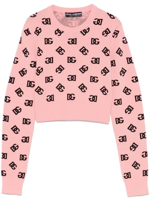 Dolce & Gabbana DNA DG-jacquard sweater Pink FXI12TJFMGT