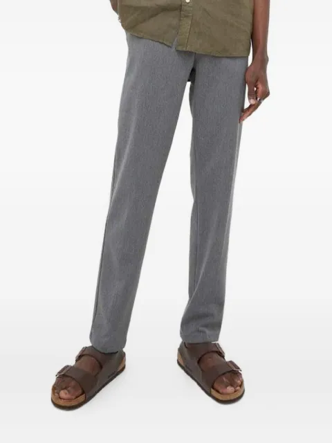 Les Deux textured straight trousers Grey LDM510070