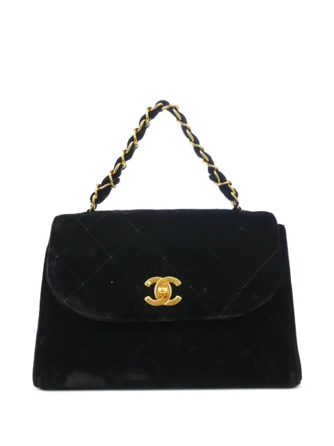 CHANEL Pre-Owned 1995 CC turn-lock handbag Black 3556413