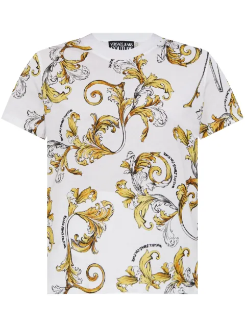Versace Jeans Couture Barocco Outline T-shirt White 78HAH613JS458