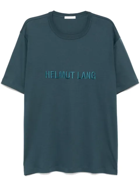 Helmut Lang logo-embroidered T-shirt Blue O04HM599