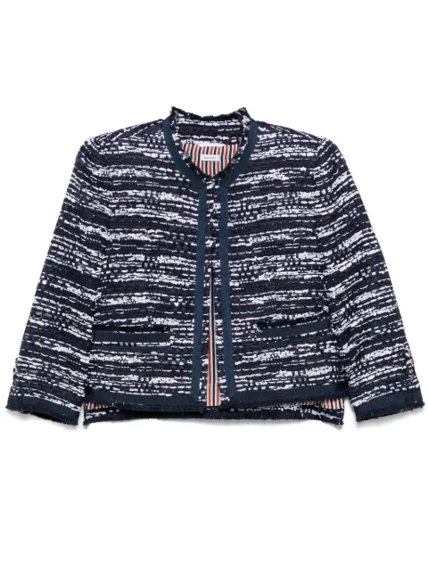 Thom Browne tweed jacket Blue FBC924TF0827