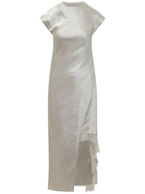 JW Anderson asymmetric layered maxi dress White DR0470PG1693