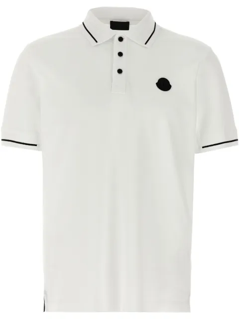 Moncler logo-patch polo shirt White L10918A0001389A16