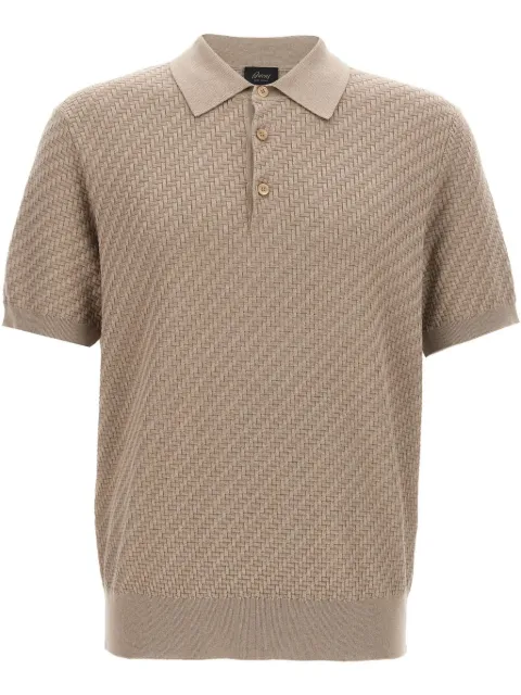 Brioni knitted polo shirt Neutrals UMR20OPAK229700