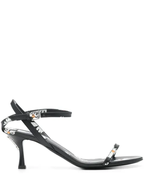 Moschino 55mm floral-print sandals Black MA16026C1MMKA