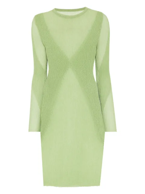 Isa Boulder knitted mini dress Green SS25WDR08B