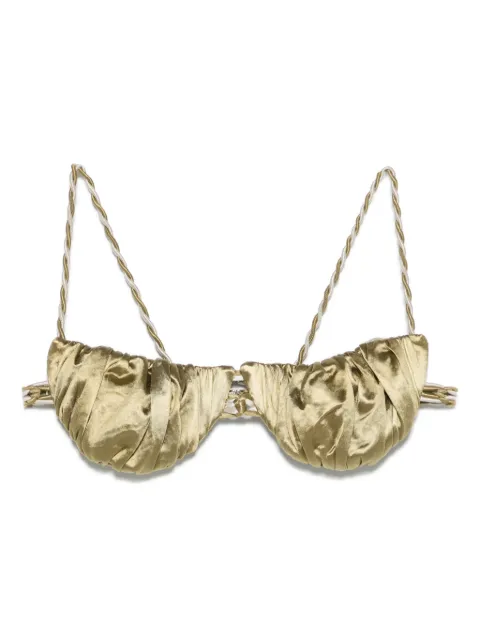 Isa Boulder Tiny Twist bikini top Green SS25WST08