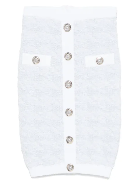 Balmain buttoned midi skirt Blue FF1LC016KI72