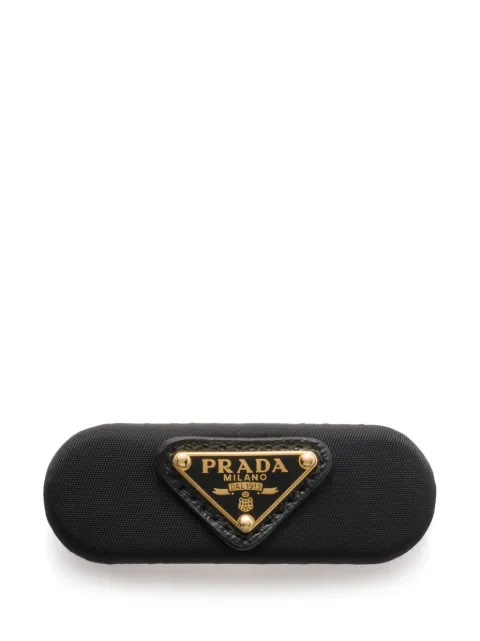 Prada enamel-logo hair clip Black 1IF1292DMI