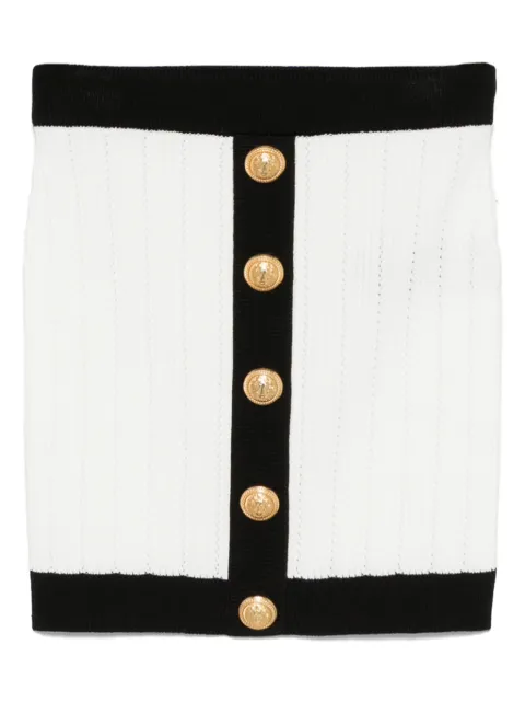 Balmain knitted mini skirt White FF1LB039KI64