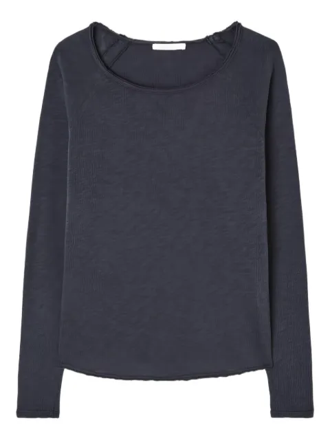 American Vintage raglan-sleeve raw-edge T-shirt Blue SON31GE25