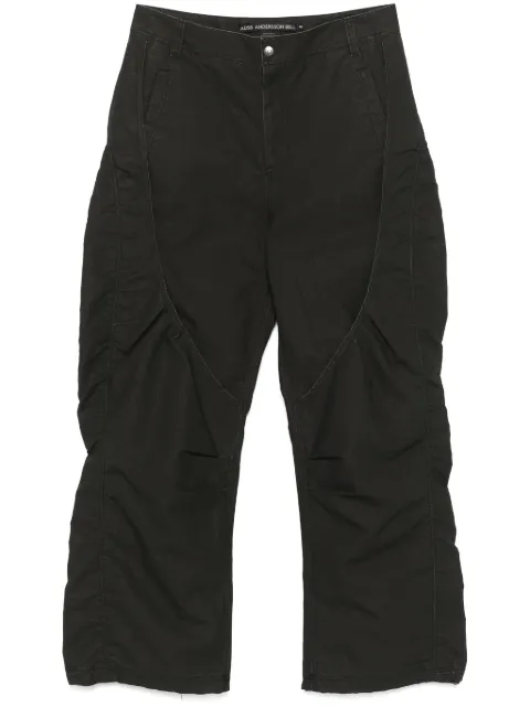 Andersson Bell Arc Shirring trousers Black APA791M