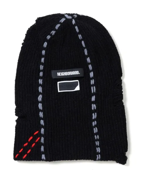 Neighborhood ribbed-knit balaclava Black 242PGPGNHT01