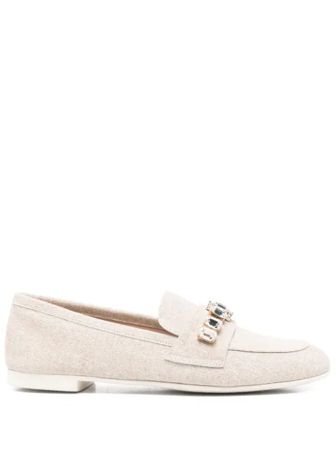 Casadei crystal-embellished loafers Neutrals 1D287J0101C268