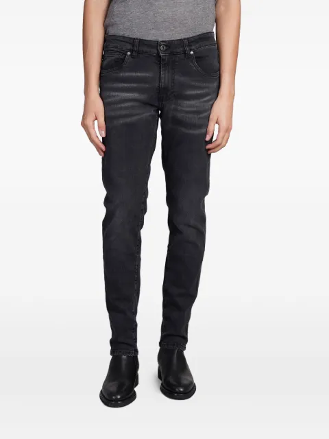Salvatore Santoro logo-patch jeans Black 47350U
