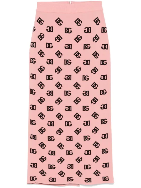 Dolce & Gabbana DNA DG-jacquard pencil skirt Pink FXO02TJFMGT