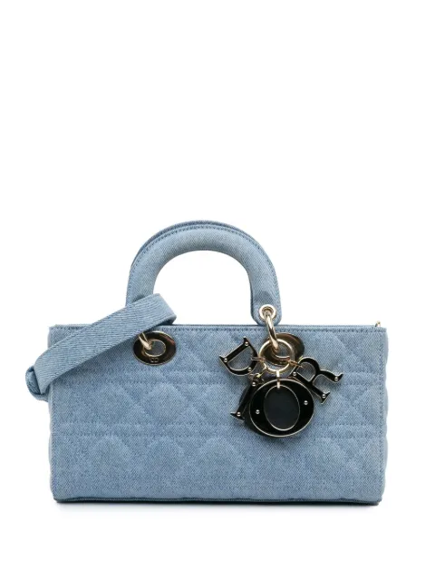 Christian Dior Pre-Owned 2022 Medium Denim Cannage Lady D Joy satchel Blue 7EIX8OI8NPO8HPSY