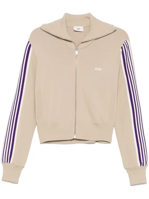 Autry knitted zip-up sweatshirt Neutrals JAPWB7KT