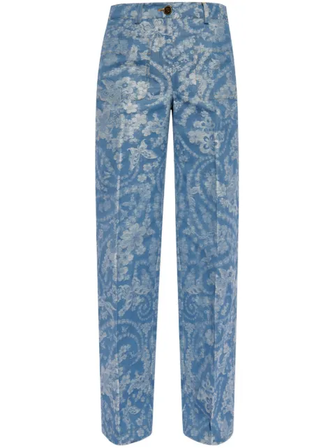 ETRO floral-print jeans Blue WREA004199TJEC0