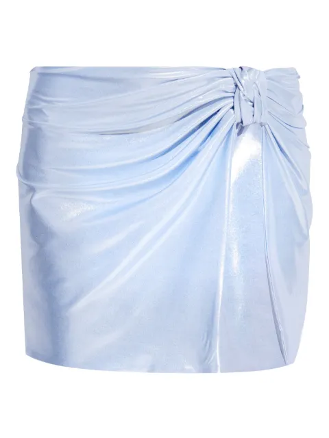 MISBHV metallic-finish mini skirt Blue 250W605