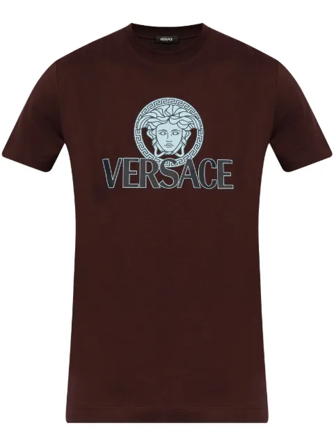 Versace Medusa-print T-shirt Red 10142261A10088