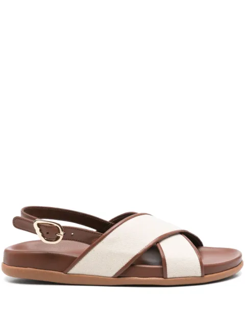 Ancient Greek Sandals Ikesia sandals Brown IKESIANAPPACANVAS