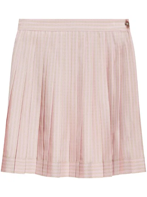 Versace chain-print pleated skirt Pink 10008291A13367