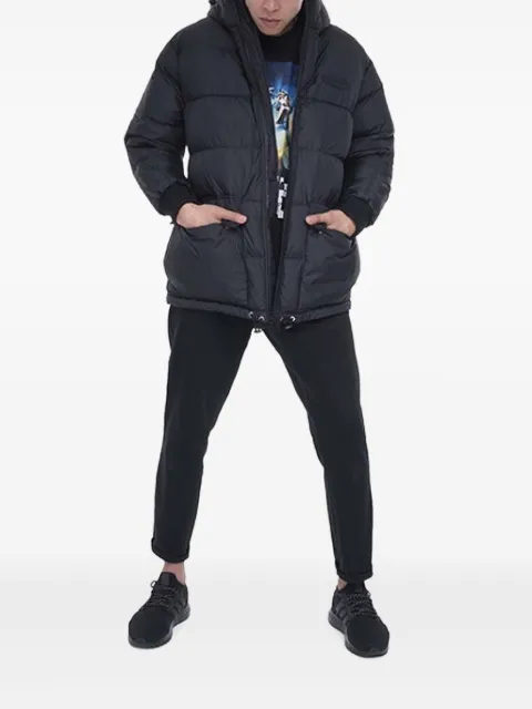 Iceberg logo-embroidered hooded padded jacket Black 20II1P0J1005050