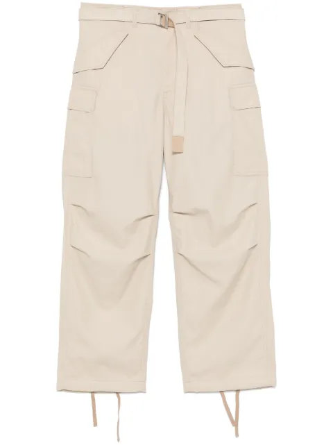 sacai belted trousers Neutrals 2503609M