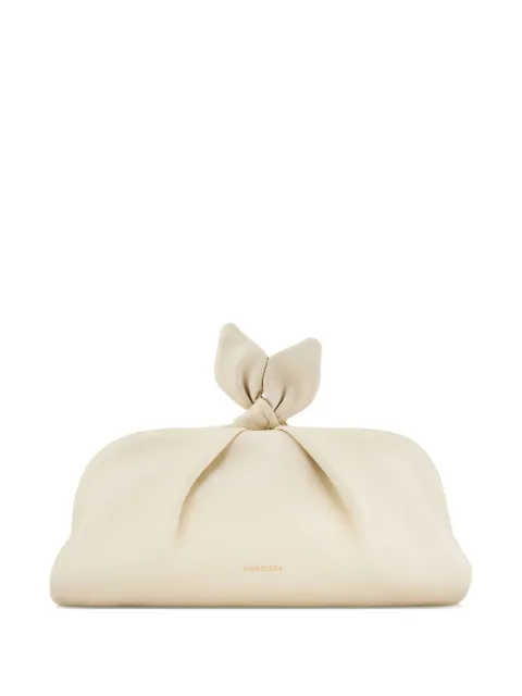Aquazzura small Bow Tie clutch bag White DENCLUC1NAP