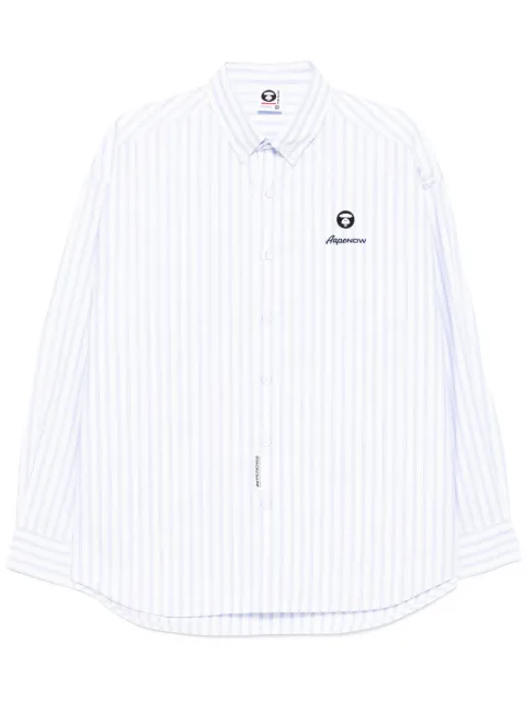 AAPE BY *A BATHING APE® striped shirt White AST8513XXO