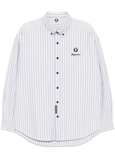 AAPE BY *A BATHING APE® striped shirt Grey AST8513XXO