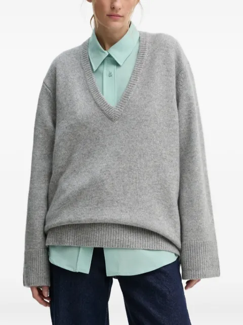 HERSKIND V-neck ribbed sweater Grey 5337974